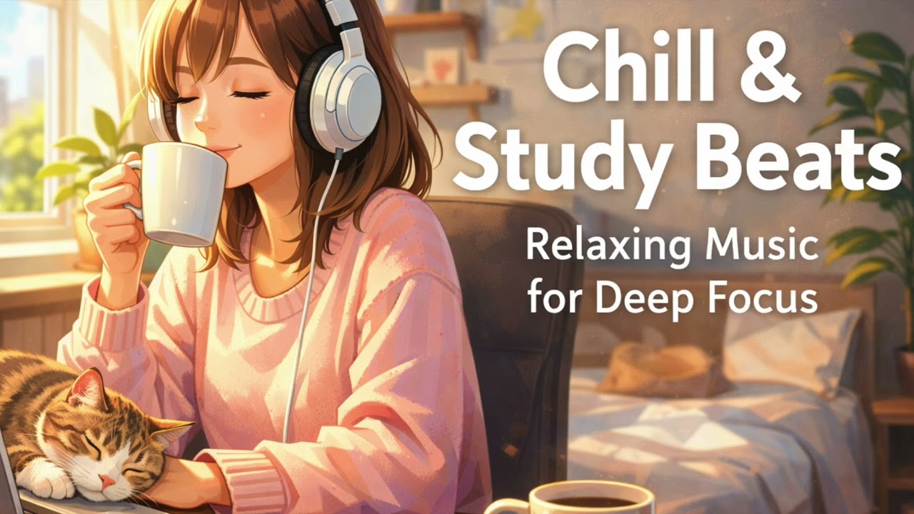 47 Min Cozy Daylight Study Beats ☀️🐈 | Chill Lofi for Deep Focus & Productivity日差しの部屋で作業する音楽 集中できるチル