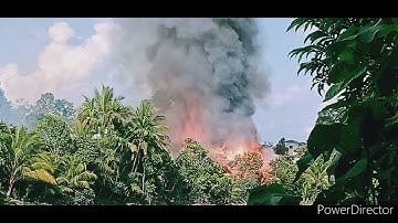 Kebakaran di Desa tumbang Bondang,kecematan Laung tuhup, Kabupaten murung raya,.