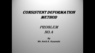 Consistent Deformation Method Eg.4