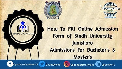 How To Fill Online Form of Sindh University Jamshoro | Bachelor