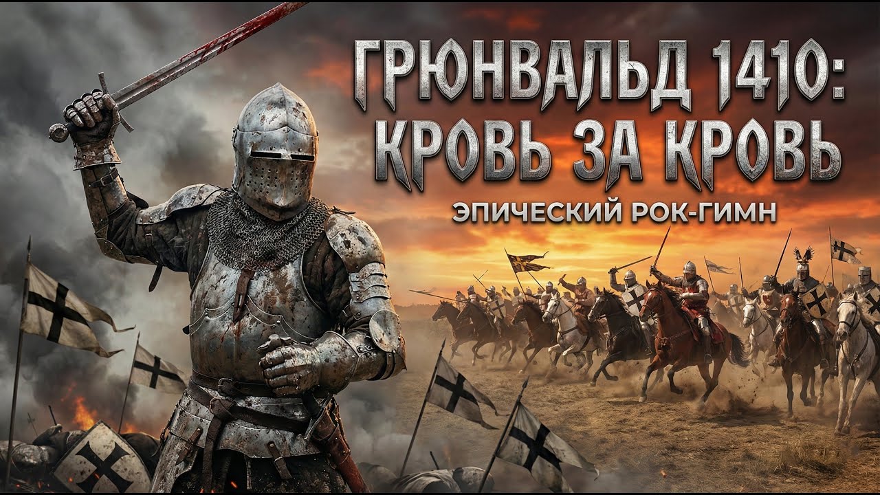 КРОВЬ ЗА КРОВЬ: Грюнвальдская битва 1410 | Мощный Рок-Клип (ВКЛ и Польша против Ордена)