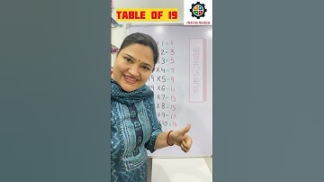 Table of 19/ Easy way to learn Table of 19/magic of 19#shortsfeed #maths #shorts #shortvideo