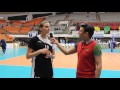 Egypt's middle blocker Farida El Askalany speaking after the victory against Uganda 3 0