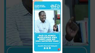 Kazi Ya Mungu Inaelezewa Kwa Neno Lake Sio Matatizo Yako