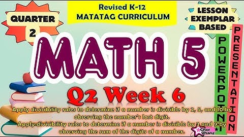 Math 5 Quarter 2 Week 6 MATATAG Curriculum / Revised K-12 LE Based PowerPoint Presentation