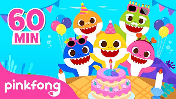 Happy Birthday to You Song | 60 Minute Birthday Song | Baby Shark Remix | Pinkfong Songs for Kids