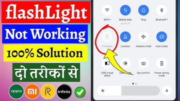 How to solve flashLight problem 2022 // realme flashlight not working problem solved 100%