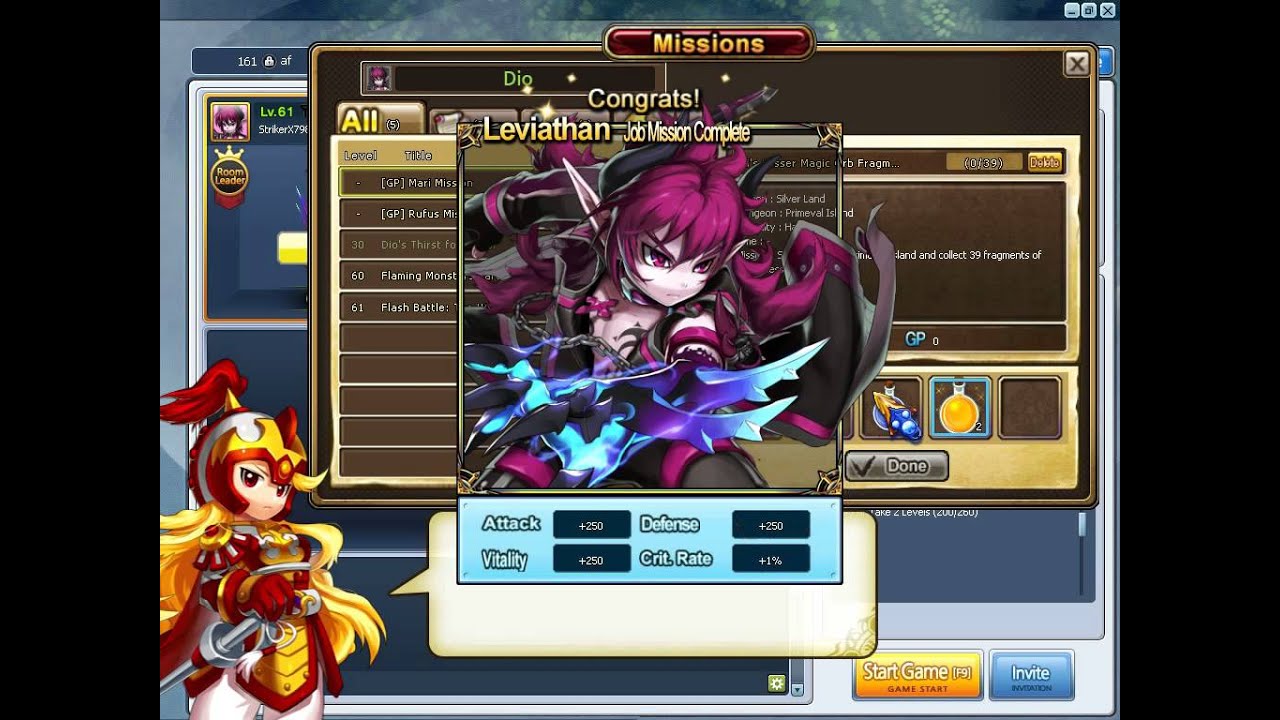 Getting Dio's 3rd Job on Grand Chase