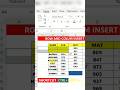 row and column insert in Excel #exExcel #exceltutorial #microsoftexcel #excelshorts #excelformula