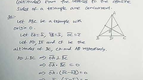 TN Maths Class 12 - Vector Algebra - Altitudes are Concurrent - Vector Method.mp4