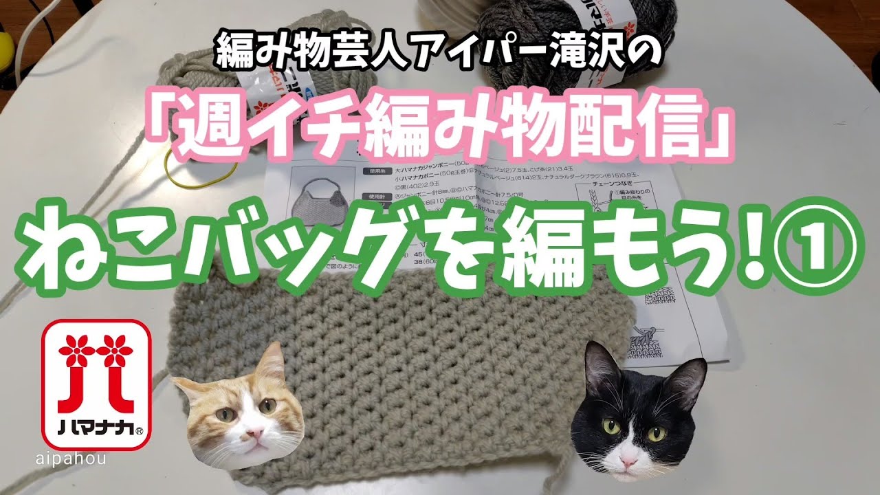 ねこバッグを編もう!①】週イチ編み物配信。 - YouTube