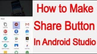 How to activate “Share” button in android app  December 20, 2018 || Android Tutorial