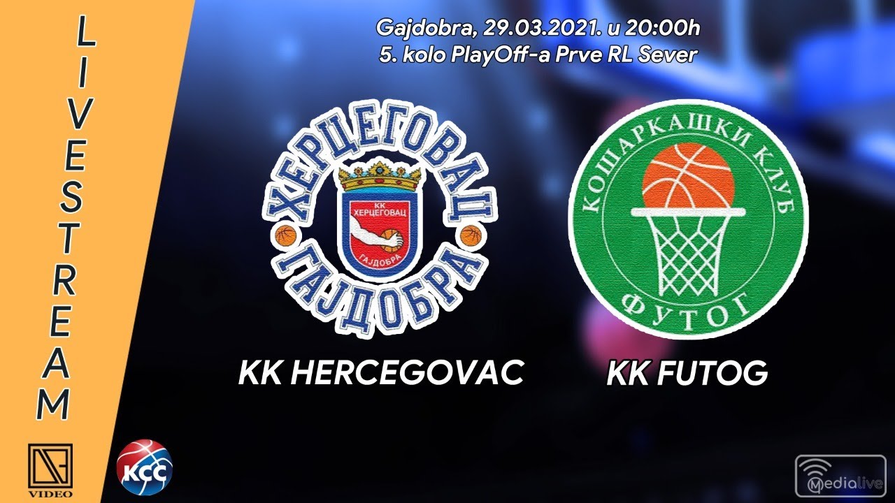 [29.03.2021.] KK "HERCEGOVAC" Gajdobra - KK "FUTOG" Futog (Full match Livestream)