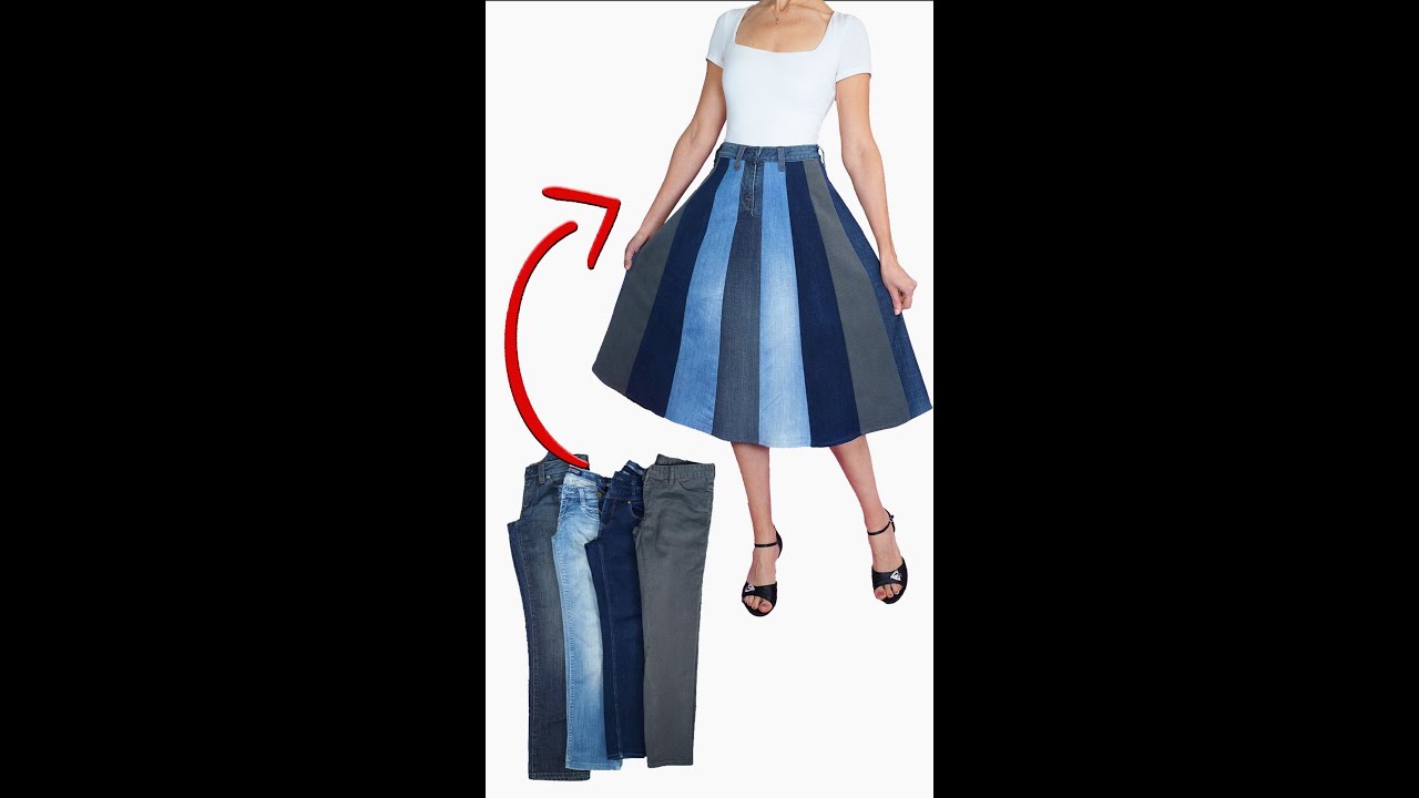 Как превратить старые джинсы в лоскутную юбку Miarti🪡🧵✂️ ✌️
