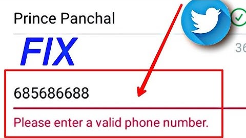 how to fix problem invalid mobile number in Twitter account ?