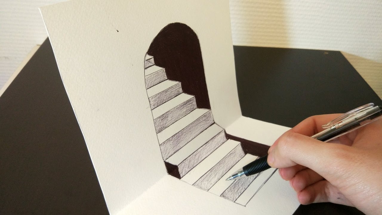 How to Draw 3D Steps - Art Trick - YouTube