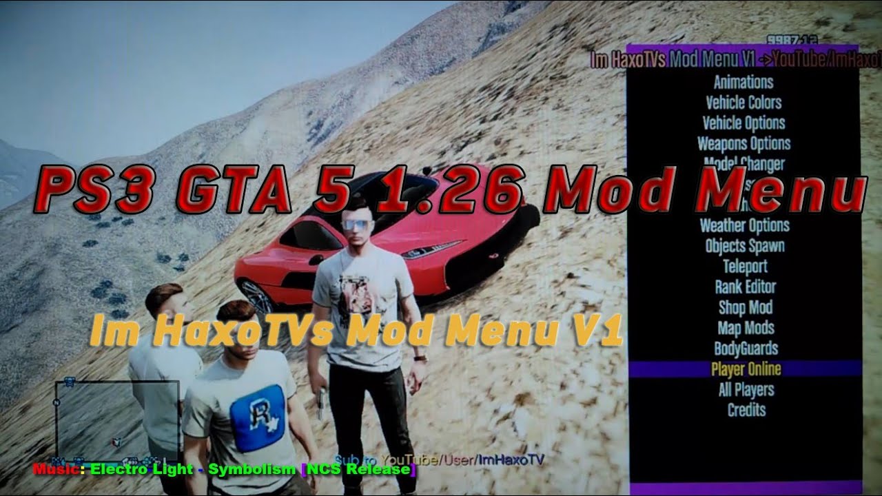 PS3 GTA 5 1.27 Mod Menu Online/Offline + Download 