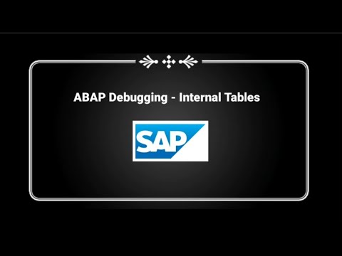 SAP ABAP Debug - Internal Tables - Part 4 - Edit Fields
