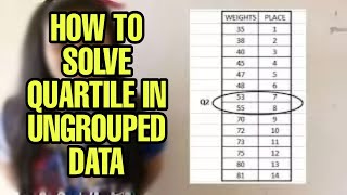 HOW TO SOLVE QUARTILE IN UNGROUPED DATA | JDiscoveries #1