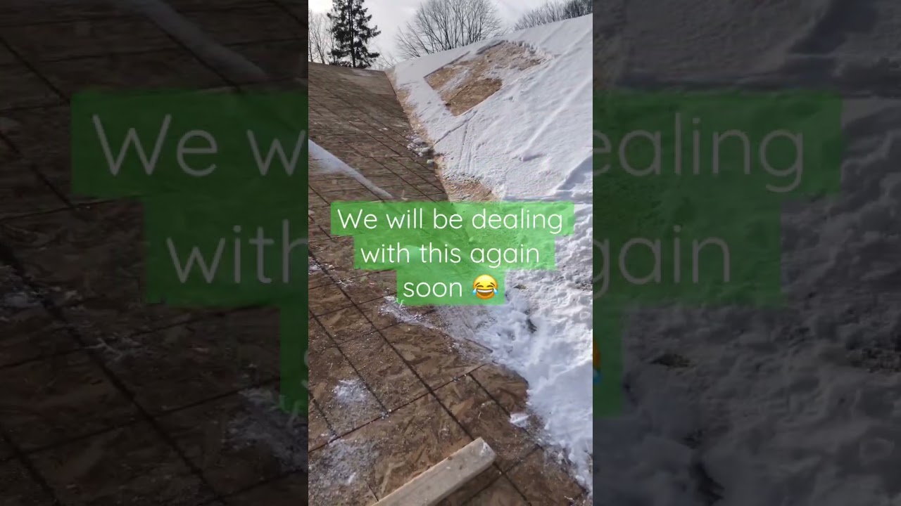 Building rooves in the winter. 