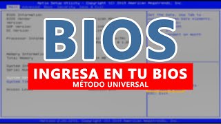 Cómo ingresar a la BIOS de cualquier PC de forma segura (MÉTODO UNIVERSAL)