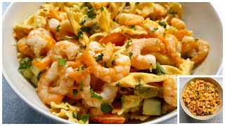 سلطة الباستا بالروبيان.... طعم روعة و تحضير و لا أسهل  Shrimp Pasta Salad