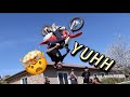 Dirt bike BACKFLIPS at Tanner Fox house!