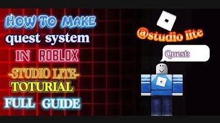 How to make quest System in studio lite