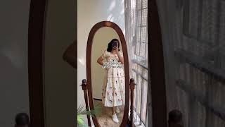 latest and trending cherry design embroidery maxi gowns middle zip can be used for feeding purpose