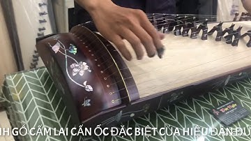 Đàn Tranh 19 dây gỗ Cẩm lai cẩn hoa Sen