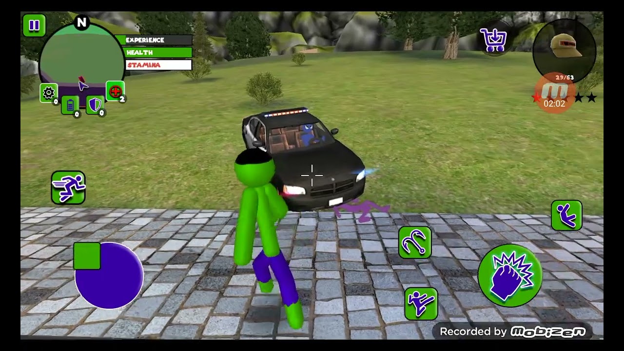 Incredible green monster stickman rope hero - Mission passed!