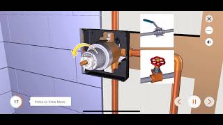 How to install Delta Tub Shower faucet 3D Animation