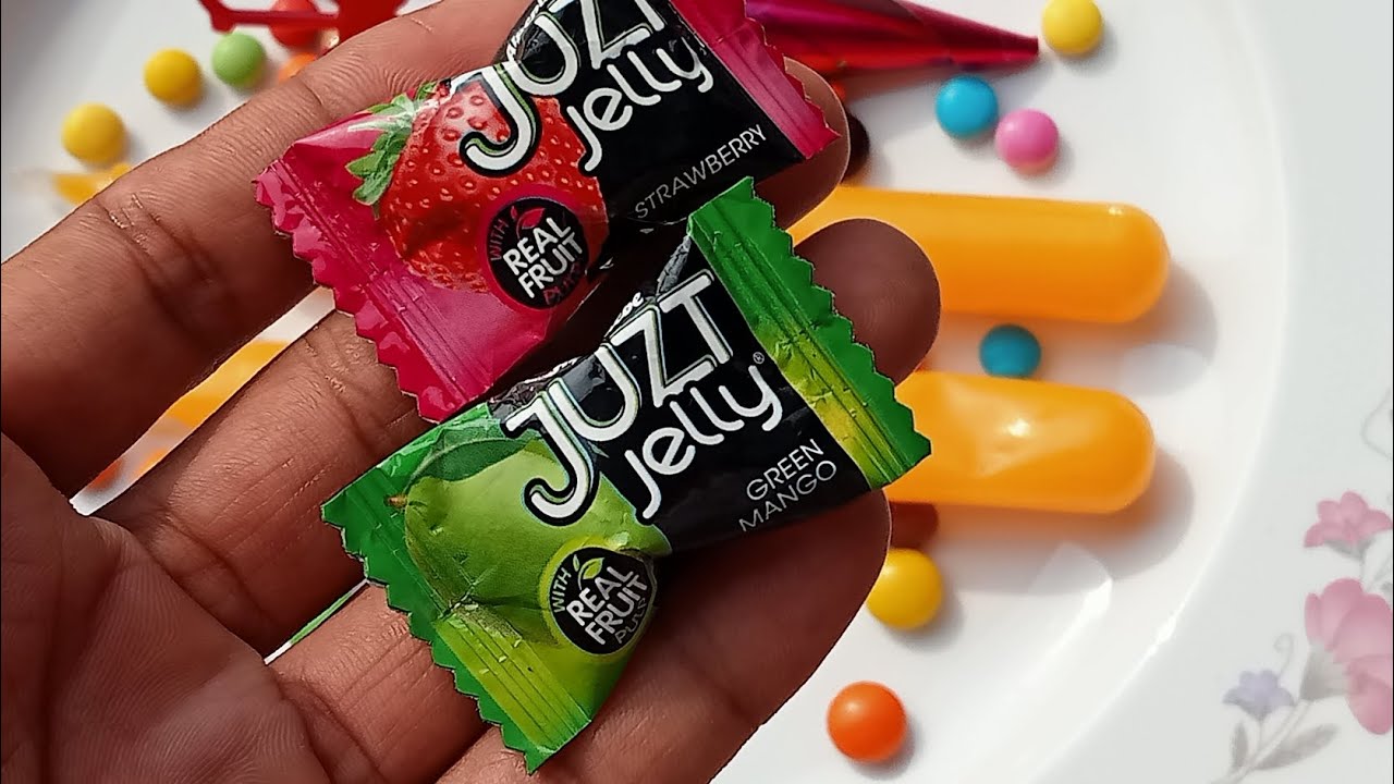 Yummy mango flavour Juzt jelly juztjelly yummyfood candyvideo jelly