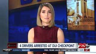 BPD arrests four in DUI checkpoint