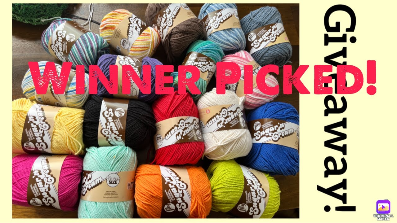 Yarn Giveaway Winner Picked - Lily's Sugar N' Cream Cotton + WIP Wednesday  Chat 