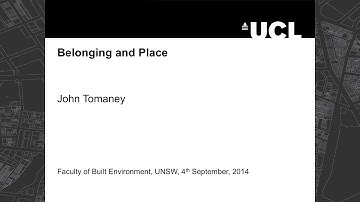 Session 3 Keynote - John Tomaney "Place and Belonging"