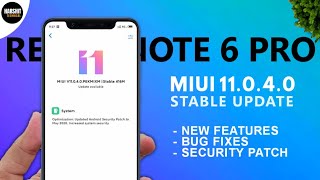 Redmi Note 6 Pro MIUI 11.0.4.0 Stable Update | MIUI 12 UPDATE | ANDROID 10?