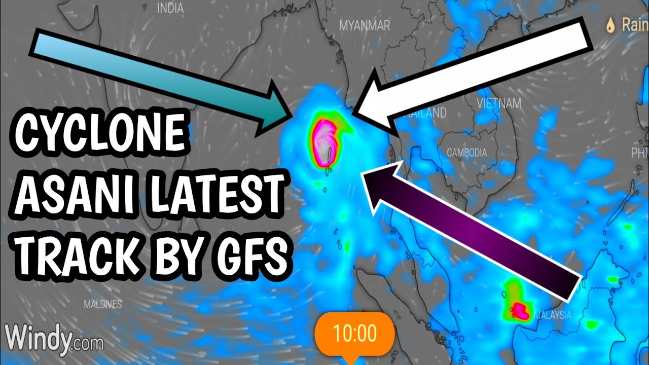 CYCLONE ASANI LATEST TRACK BY GFS//CYCLONE ASANI NEAR BAY OF BANGAL//MUST WATCH !!