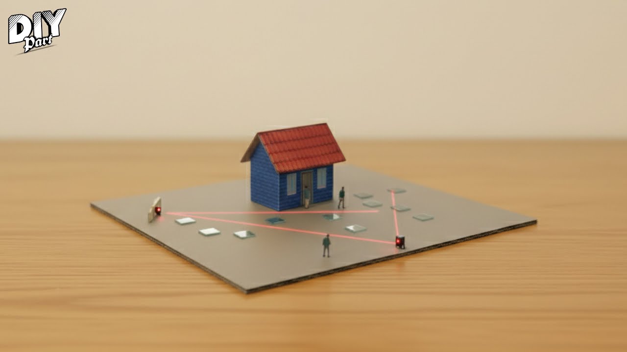 I Built a Real Laser Security System... From CARDBOARD!