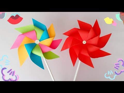 Kağıttan Rüzgar Gülü Yapımı / How to Make a Paper Windmill