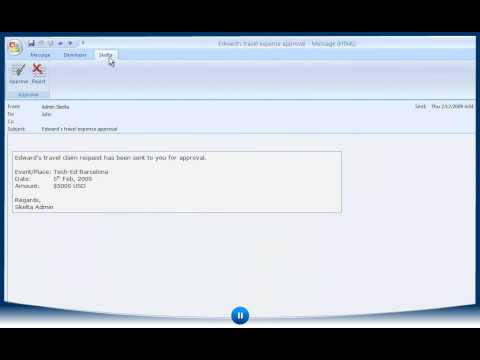 Skelta BPM.NET  features Task Delivery  and Communication Channels type Outlook email Approval