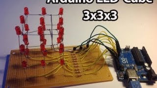 Arduino - LED Cube 3x3x3 [Full Tutorial](For all resources: http://randomnerdtutorials.com/arduino-led-cube-3x3x3/ Subscribe: http://bit.ly/subscribeRNT For video demonstration: ..., 2013-08-15T23:11:39.000Z)