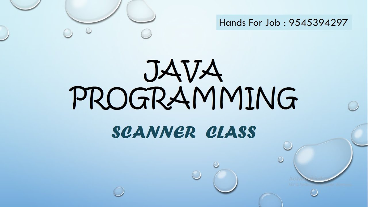 Scanner Class | Scanner Class In Java | Get Input From User - YouTube