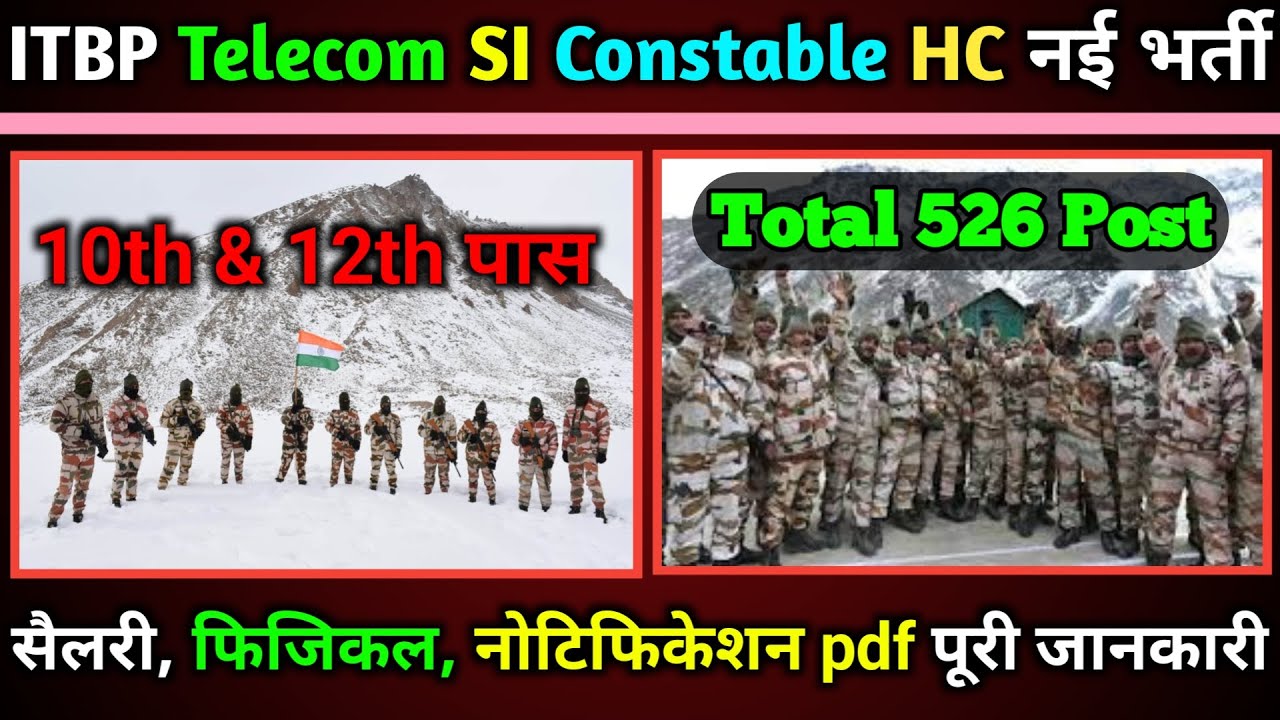 ITBP Telecom New Vacancy 2025🔥 ITBP Recruitment For 10th,12th pass Latest Gov Jobs 
