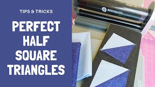 Making Perfect Half Square Triangles with AccuQuilt Fabric Cutting Machine