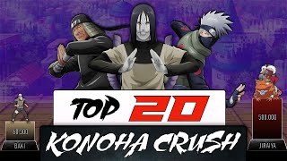 TOP 20 KONOHA CRUSH ARC POWER LEVELS - CHAPTER 34 TO 133 - AnimeScale