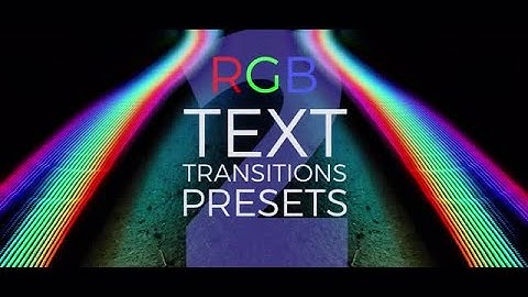 RGB Text Transitions Presets V.2 Premiere Pro Presets