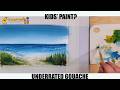 How to Paint the Sea and Beach | Easy Step-by-Step | GOUACHE