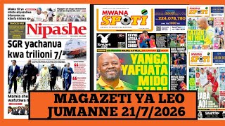 Magazeti ya leo Julai 21/2026 jumanne/magazeti ya michezo leo asubuhi/ijumanne/Simba