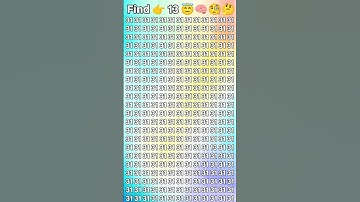 Find the odd number 👉13 #quiz #riddle #puzzle #viral #trending #gk #maths #pahali #number #find